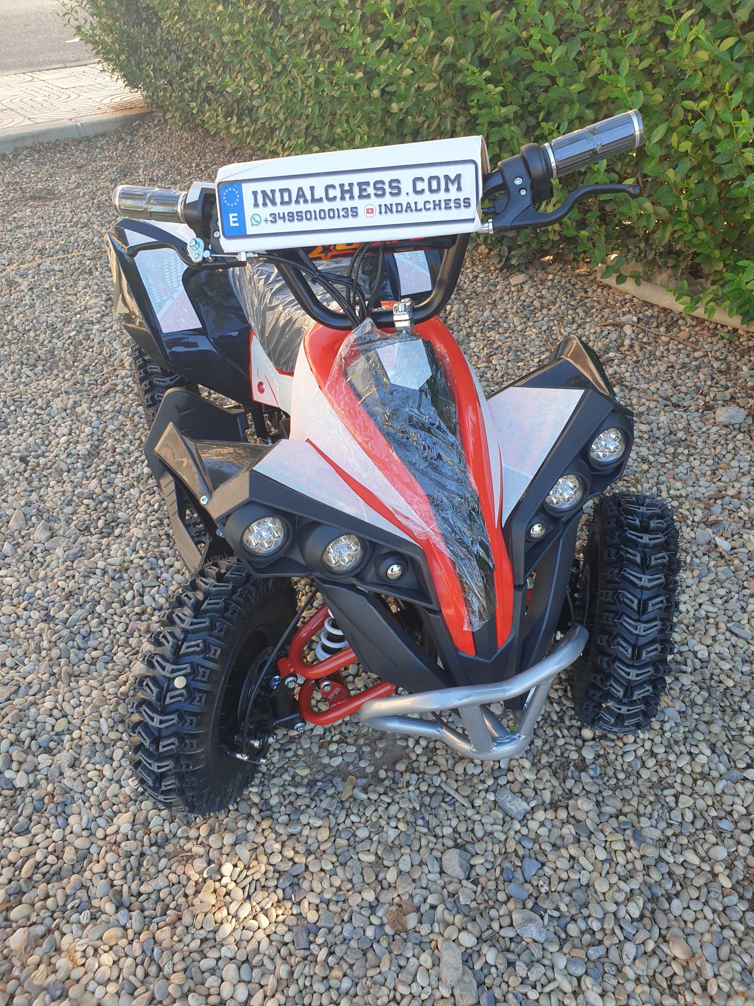 ATV Raptor Rojo Para Niños De 3 Años – Mini Quad Eléctrico De 800W, 36V 12Ah, 25 Km/h